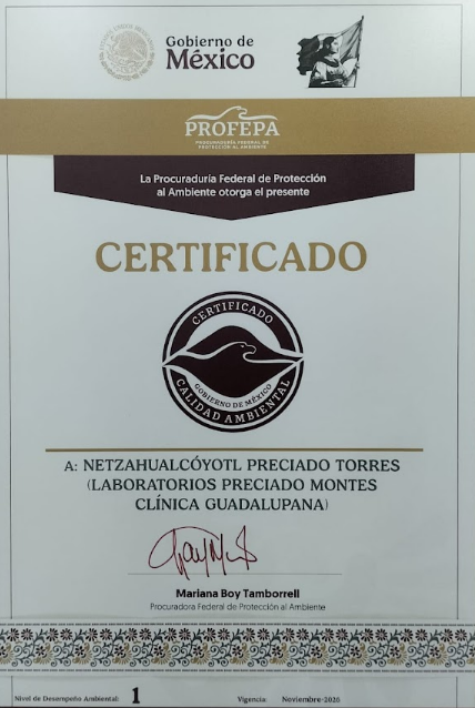 CERTIFICADO CALIDAD AMBIENTAL